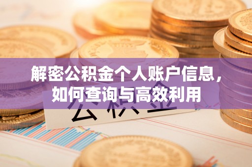 铁岭解密公积金个人账户信息，如何查询与高效利用