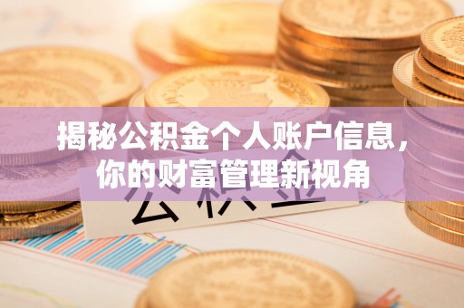 铁岭揭秘公积金个人账户信息，你的财富管理新视角